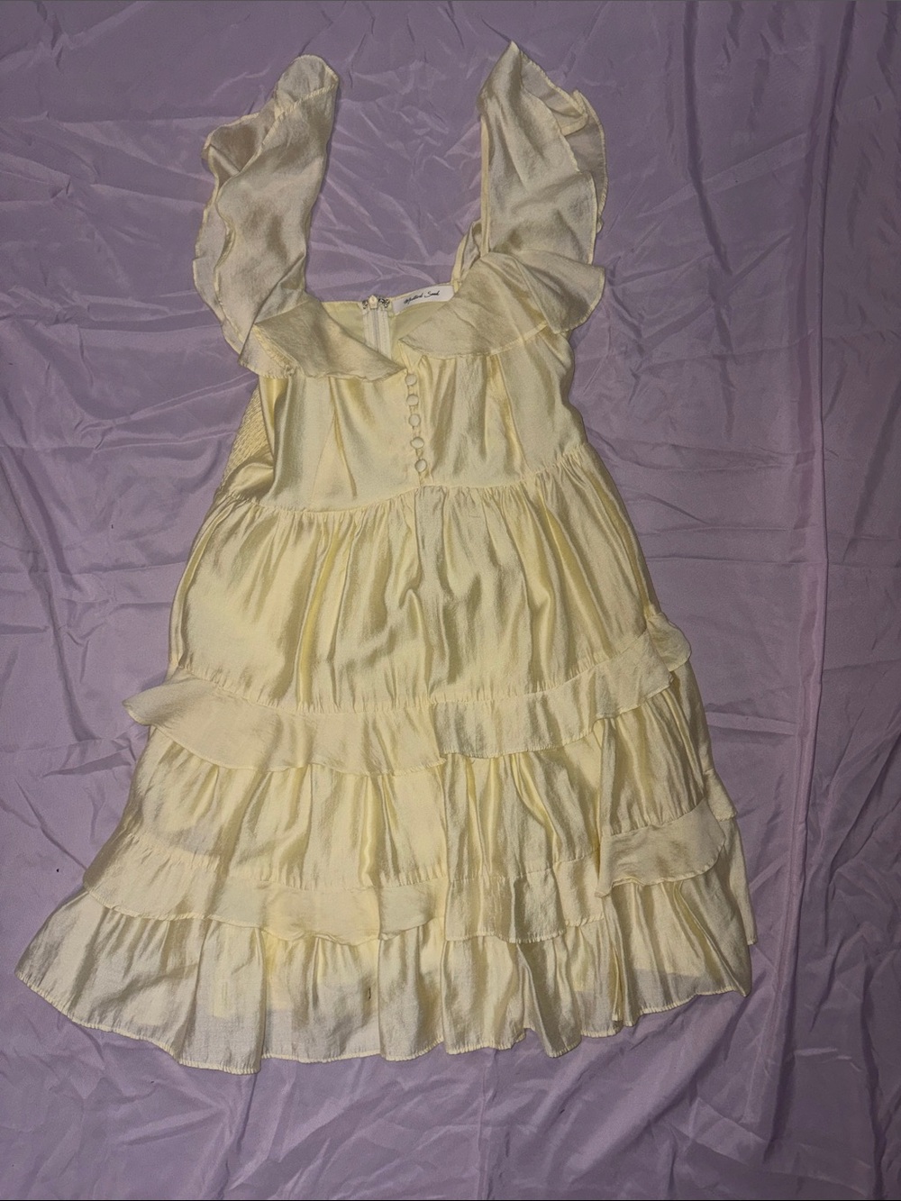 Yellow Ruffle Tiered Sundress
